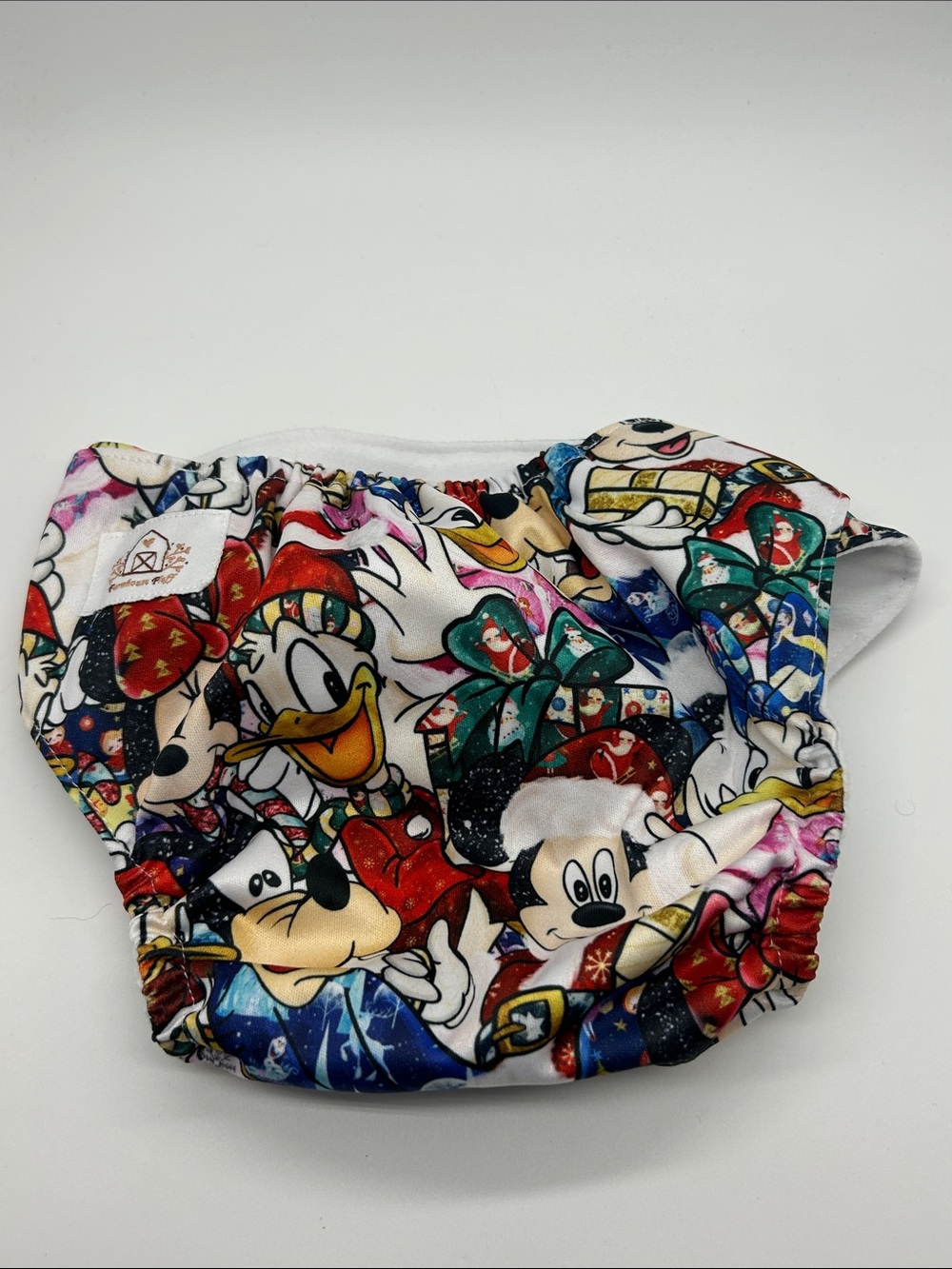 Farmhouse Fluff Disney Themed Christmas Mickey Cloth Diaper One size